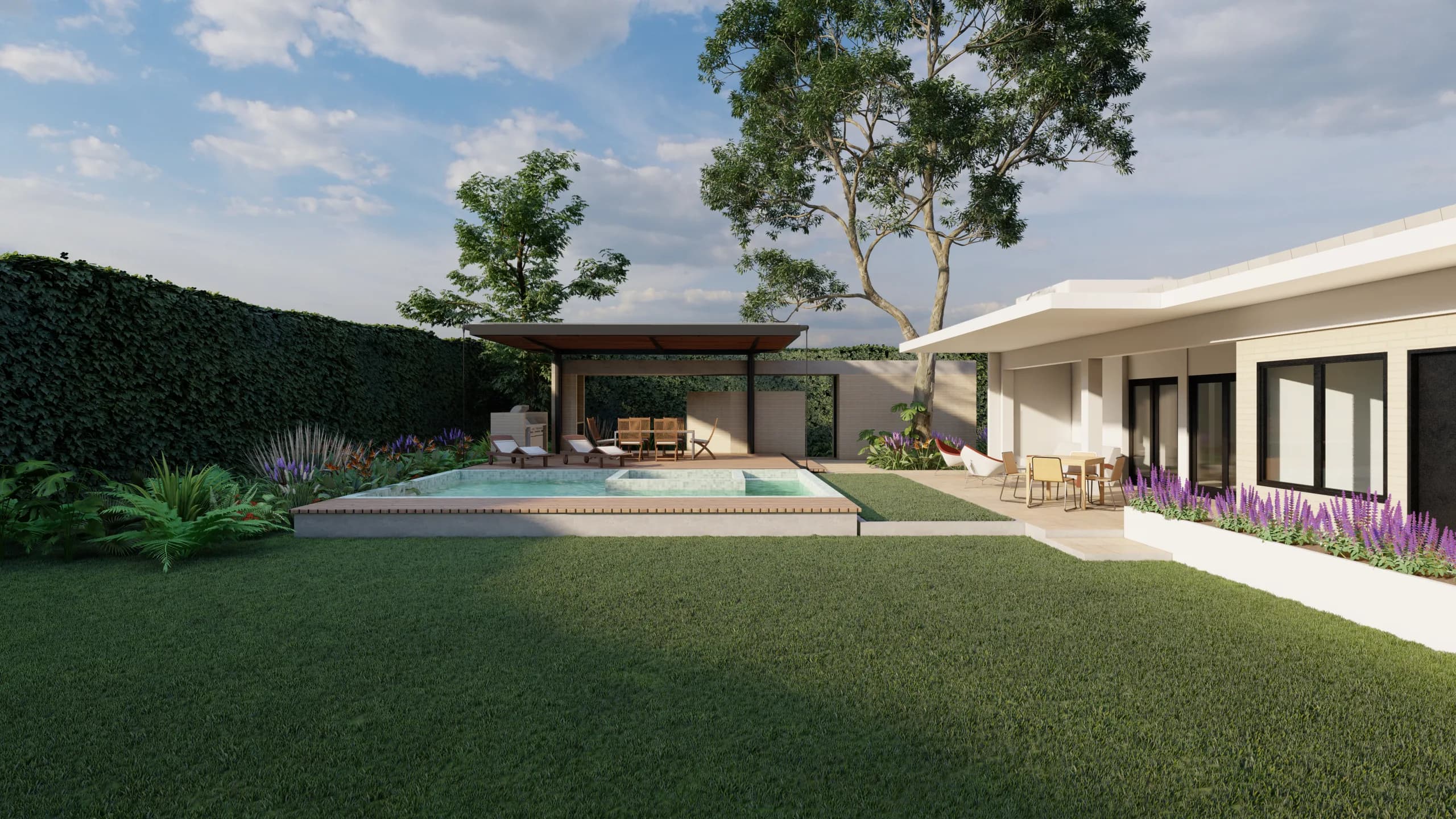Casa Aguilar Castrillón, Jamundí, Valle del Cauca. Vista principal del proyecto.