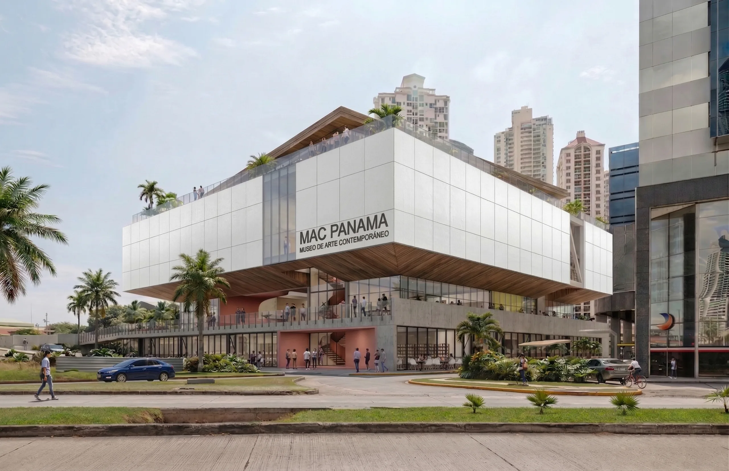 Museo de Arte Contemporáneo de Panamá, Ciudad de Panamá, Panamá. Vista principal del proyecto.