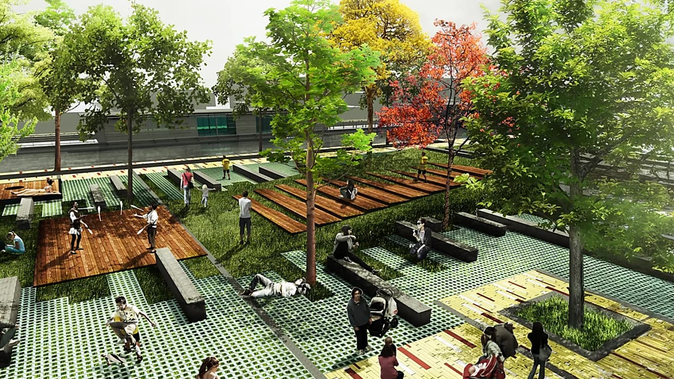 Recuperación del espacio público del Centro de Cali, Cali, Valle del Cauca. Vista principal del proyecto.