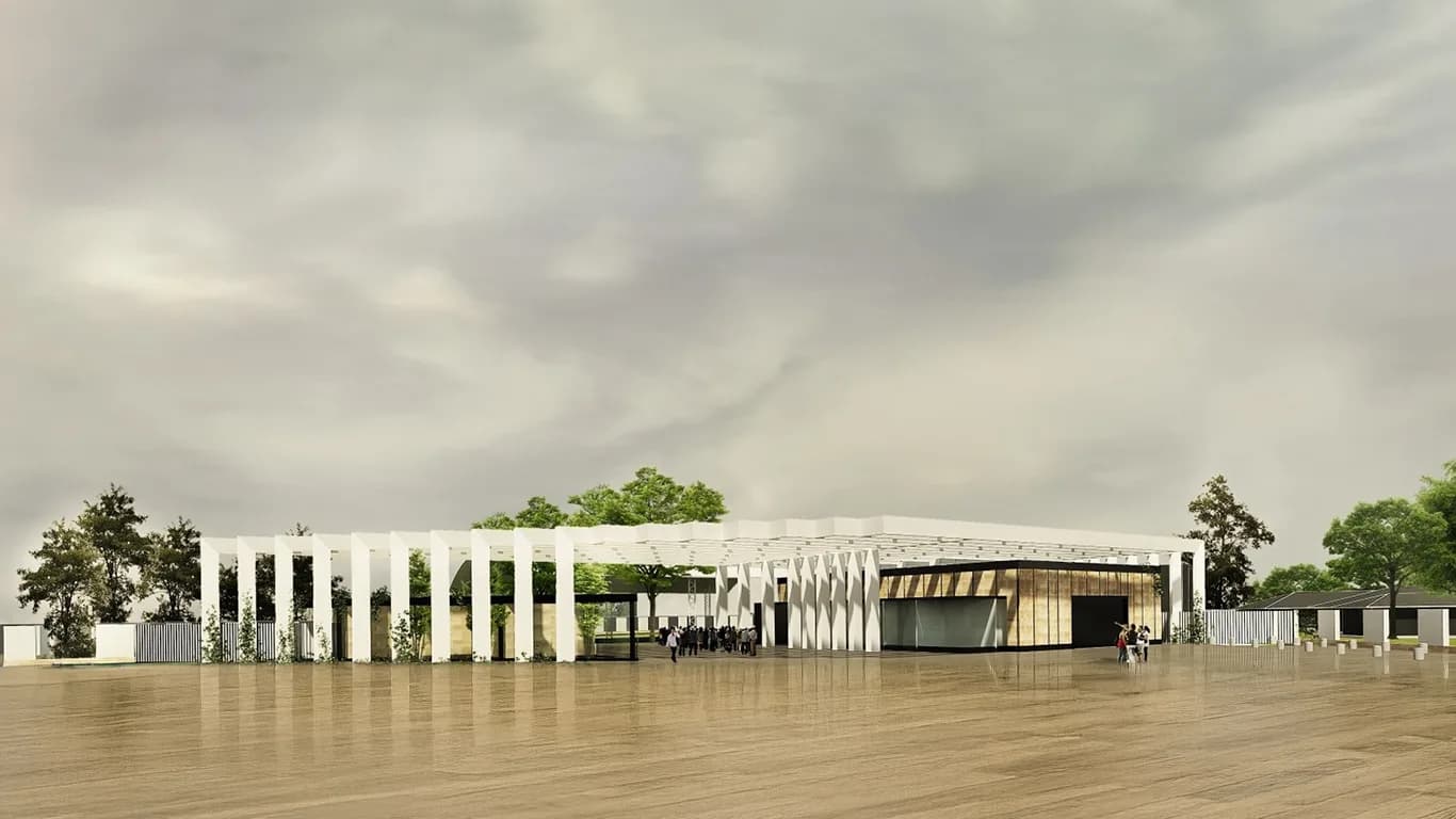 Institución Educativa Departamental Pompilio Martínez, Cajicá, Cundinamarca. Vista principal del proyecto.